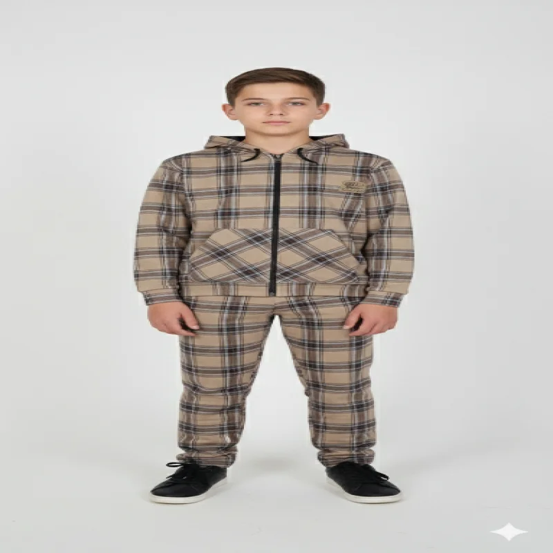 Royal cherry boys warm fleece set for winter wear