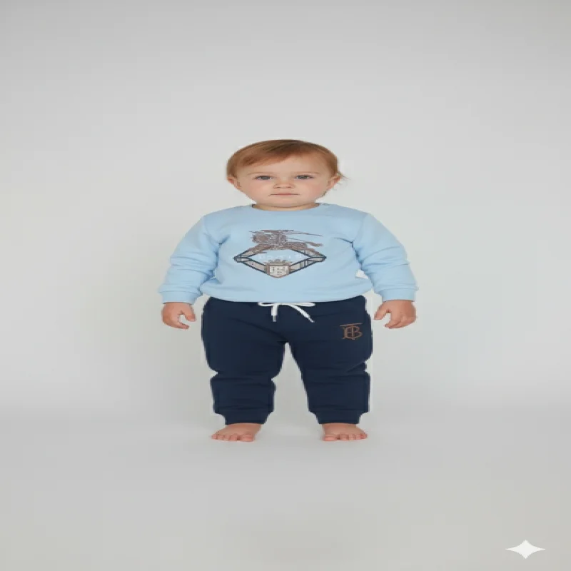 Burberry kids Girls set having light fleece for Autumn Wear