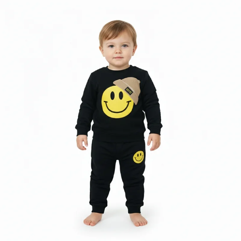 Cat fish boys set warm fleece for winter wear