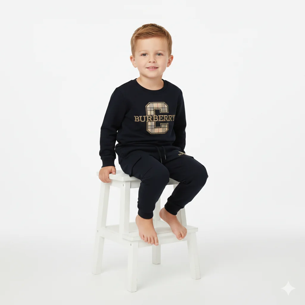 BURBERRY BOYS SET Terry cotton for Autumn wear 