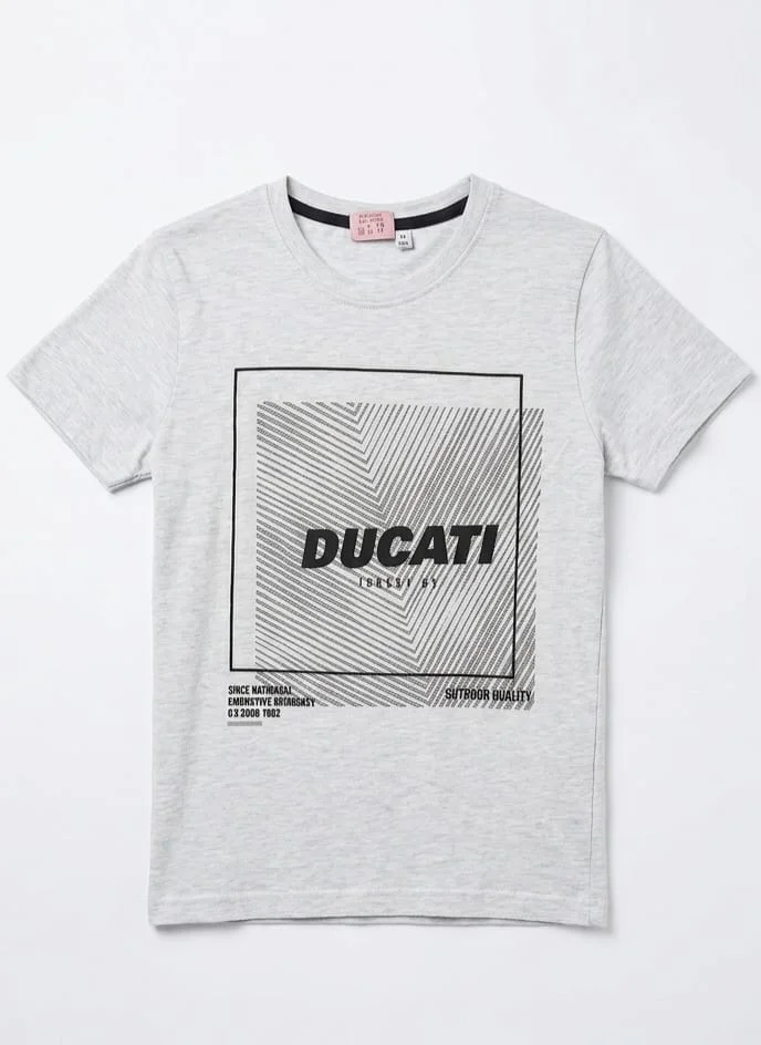 DUCATI GREY BOYS T-SHIRTS FOR SUMMER WEAR