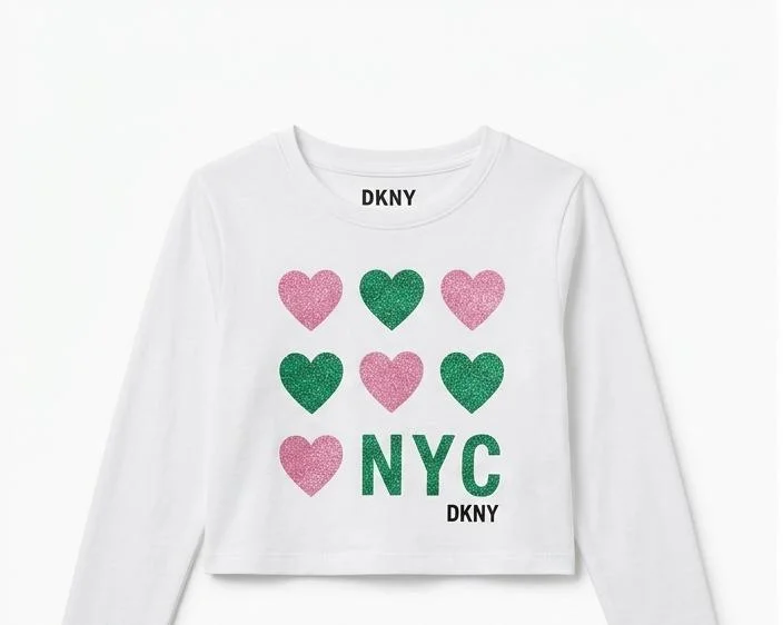 DKNY GIRLS FULL SLEEVES T-SHIRT FOR SUMMER WEAR