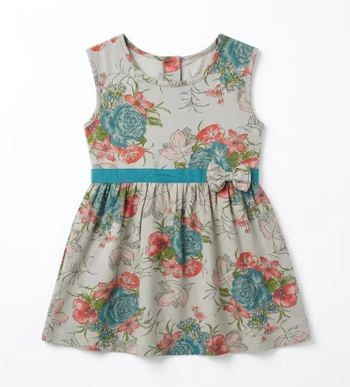KIDLEY BOO COTTON PRINTED FROCK FOR SUMMER WEAR