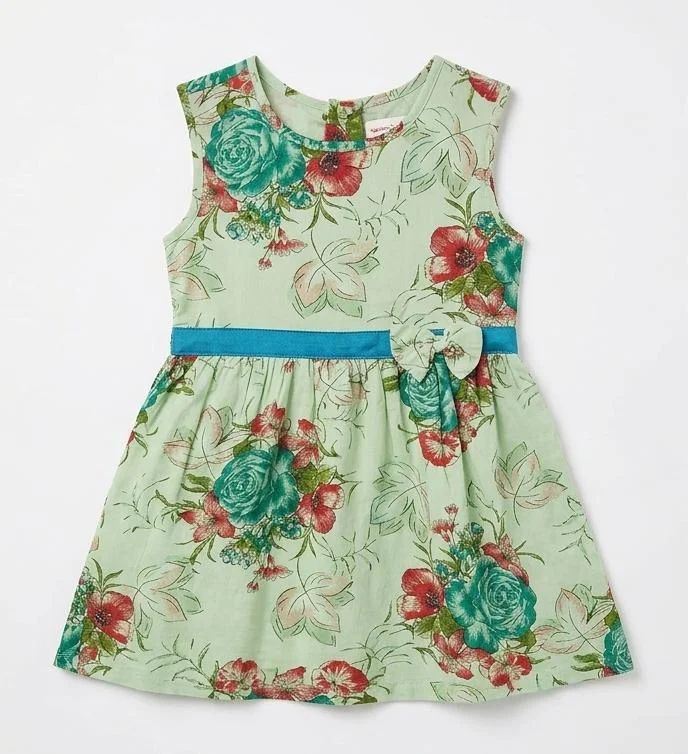KIDLEY BOO BABY/GIRLS COTTON PRINTED FROCK FOR SUMMER WEAR