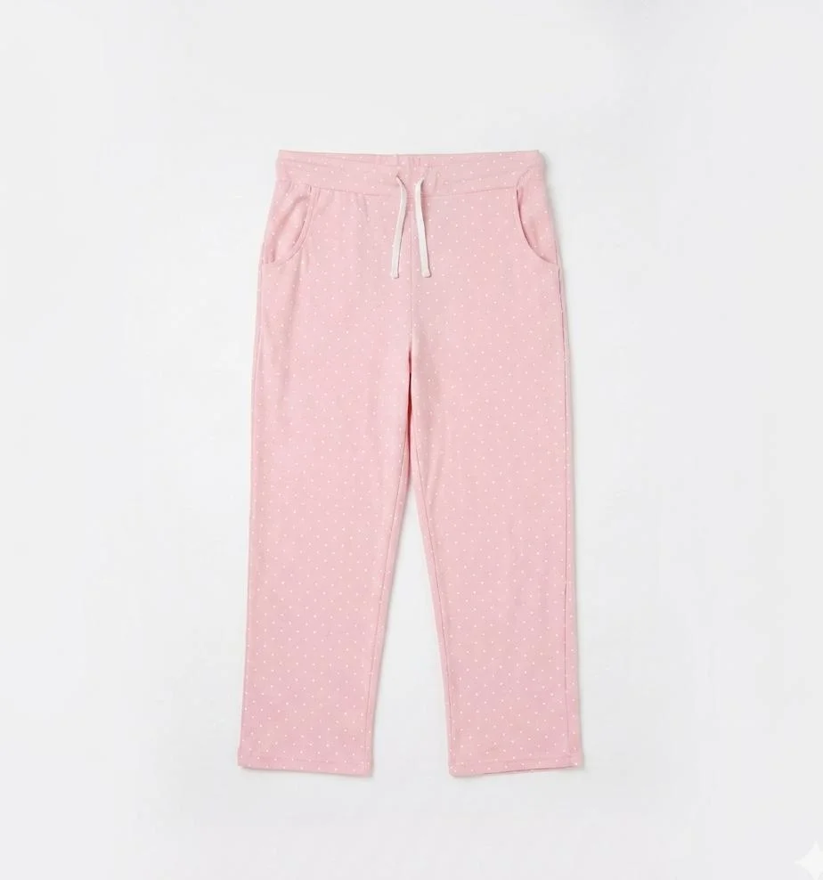 CATFISH GIRLS PINK DOTTED TROUSERS FOR SUMMER WEAR