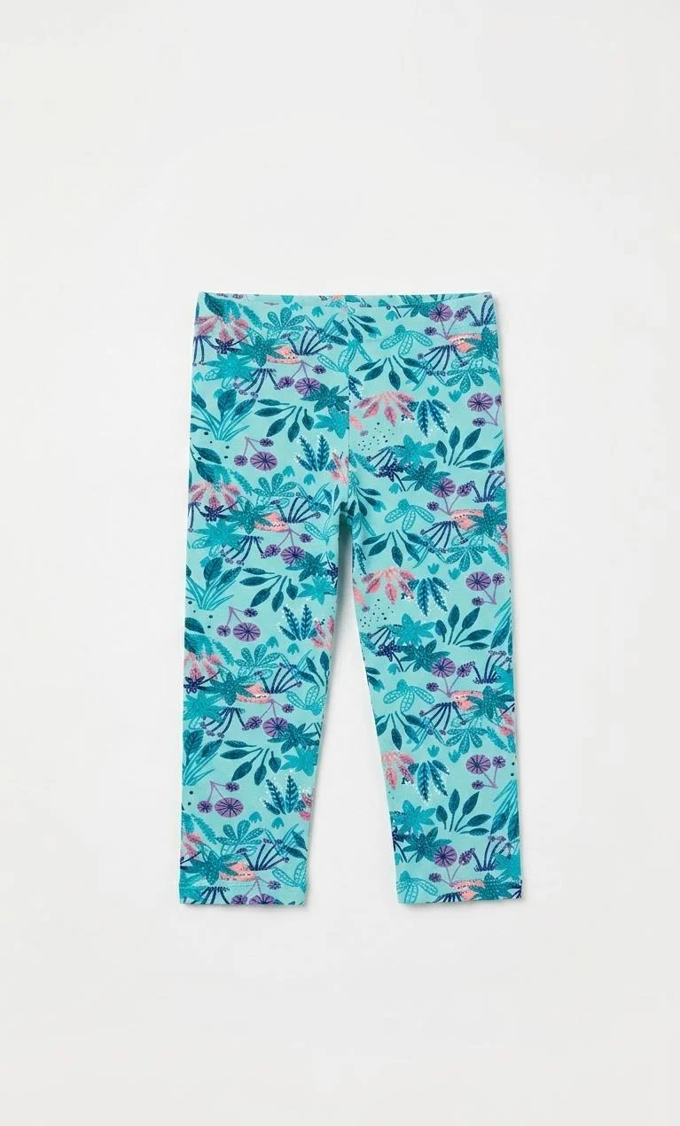 PEPCO KIDS/GIRLS BLUE PRINTED LEGGINGS  FOR SUMMER WEAR