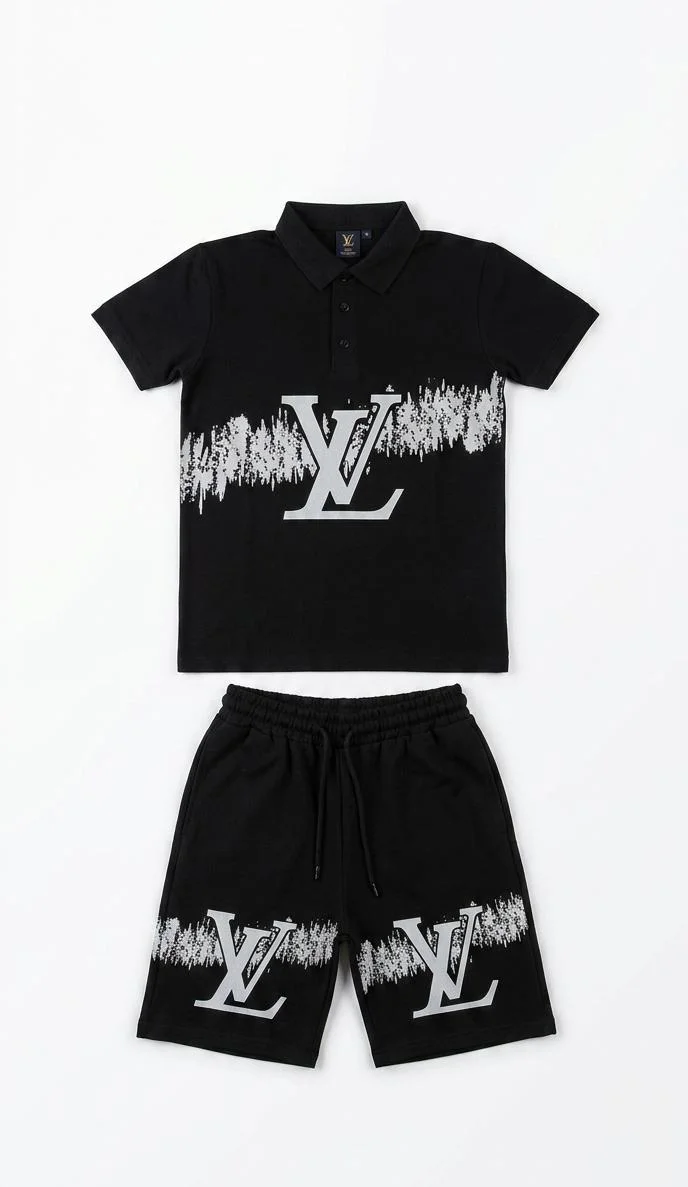 LOUIS VUITTON BOYS SHORT COORD SET FOR SUMMER WEAR