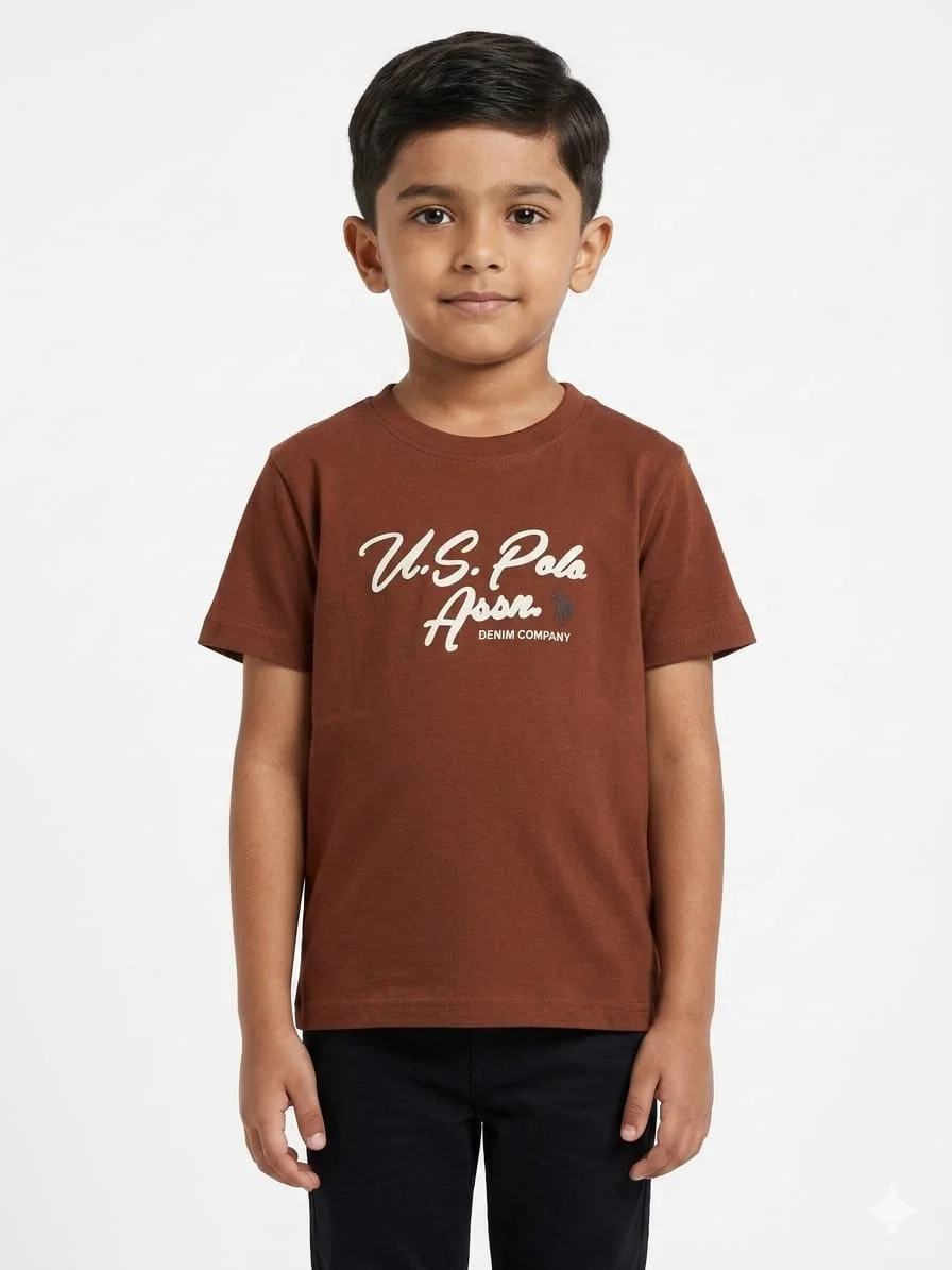 U.S POLO ASSN. BOYS COTTON PRINTED T-SHIRT FOR SUMMER WEAR