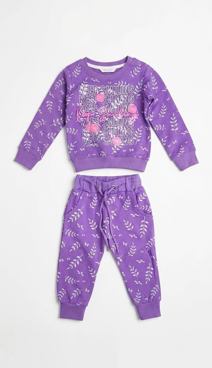 ROLYPOLY KIDS PRINTED SWEATSHIRT & JOGGER SET FOR SUMMER WEAR