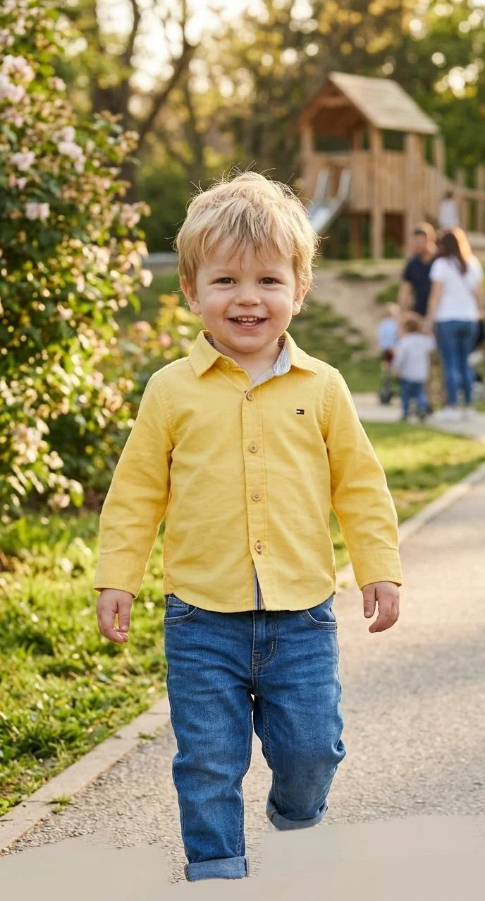 TOMMY HILFIGER KIDS COTTON FIT SHIRT FOR SUMMER WEAR