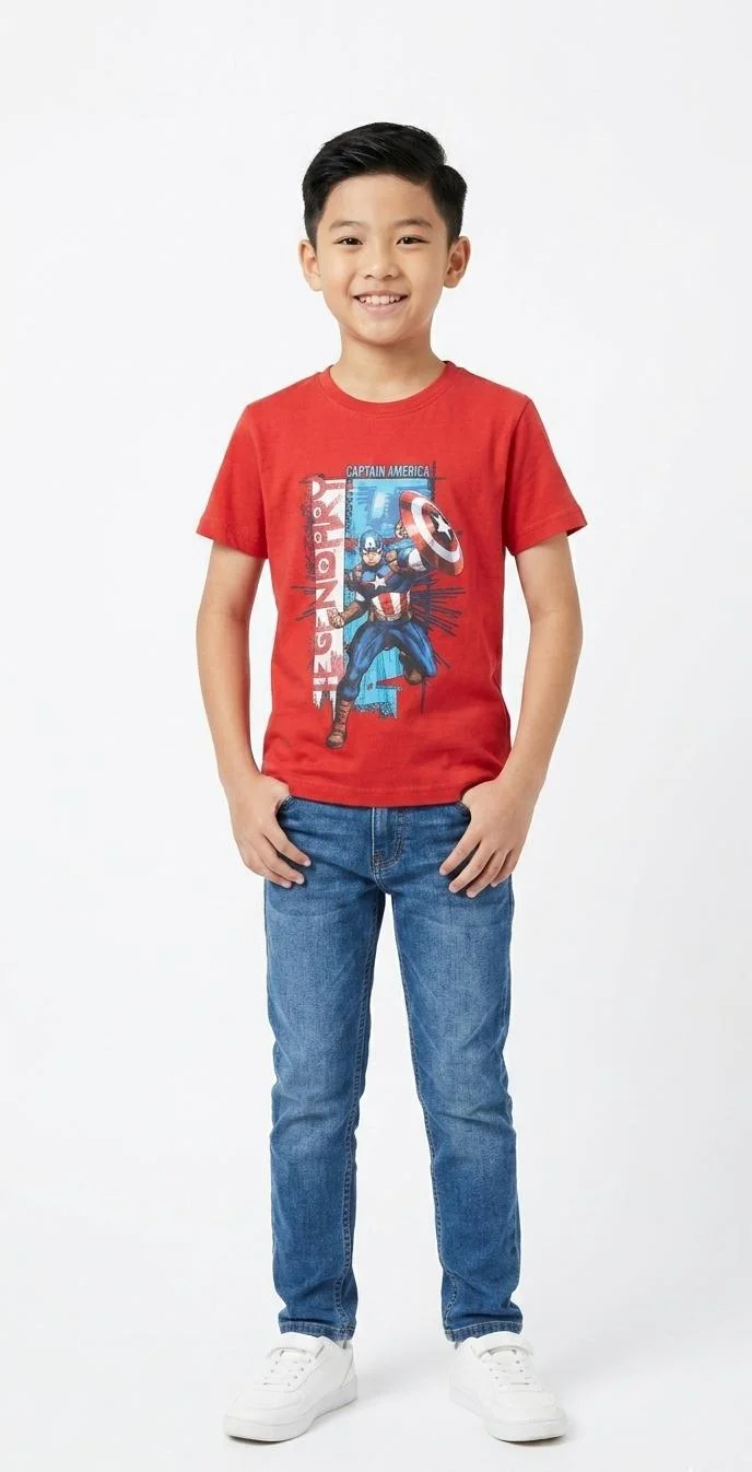 MARVEL AVANGERS BOYS GRAPHIC PRINTED T-SHIRT FOR SUMMER WEAR