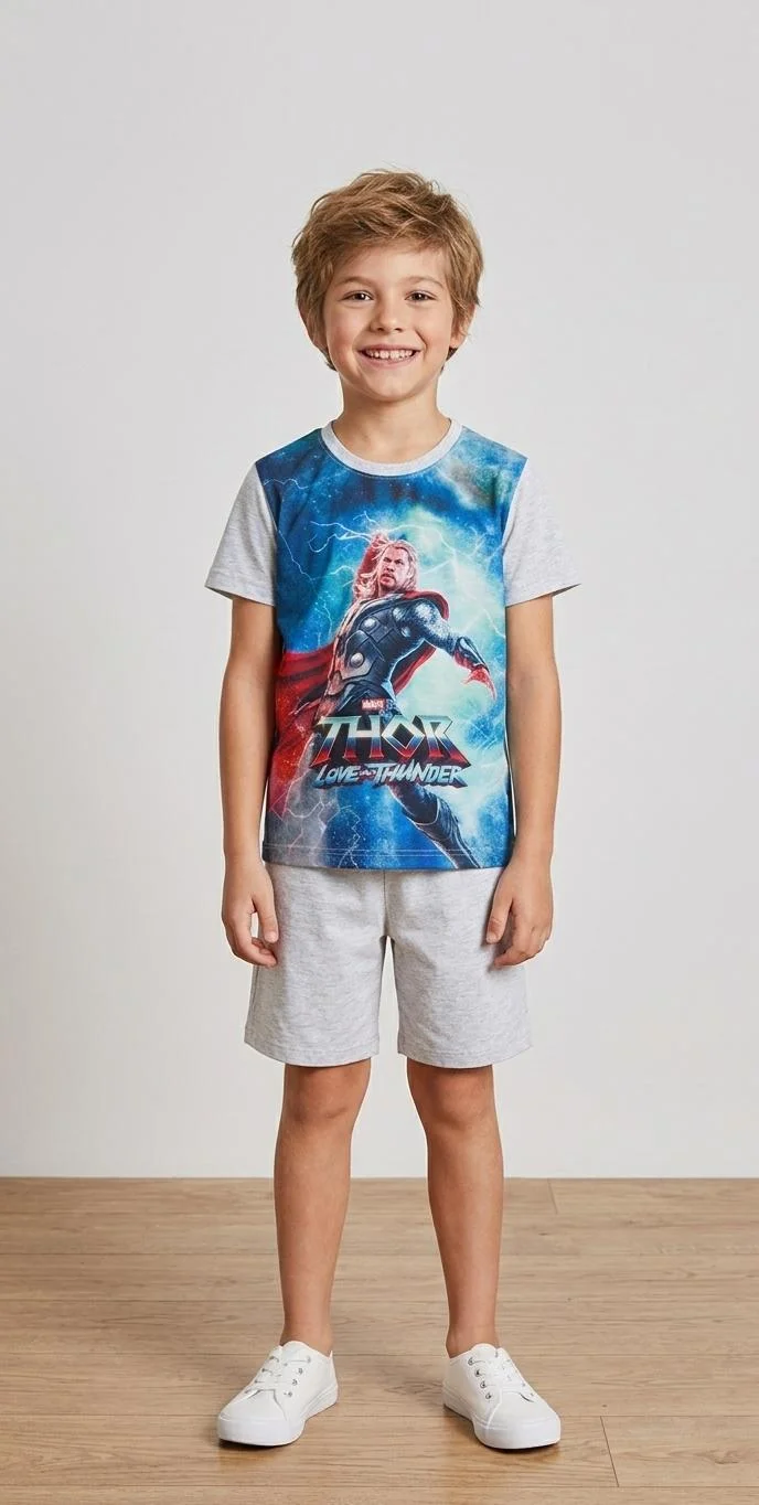 MARVEL AVANGERS BOYS T-SHIRT & SHORTS SET FOR SUMMER WEAR