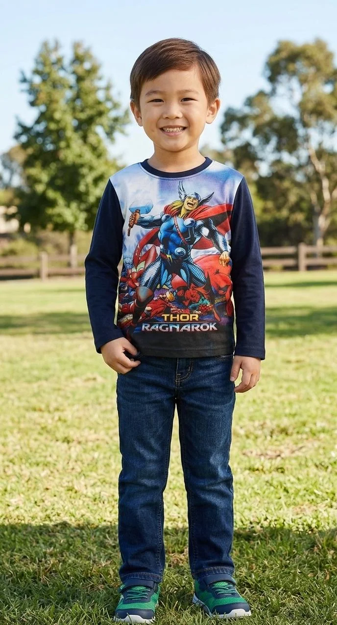 MARVEL AVANGERS BOYS LONG SLEEVE T-SHIRT FOR SUMMER WEAR